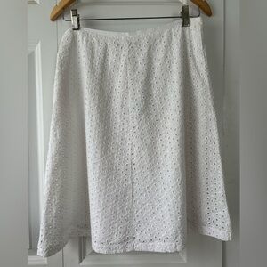 Paradigma White Eyelet Skirt